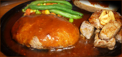 ハンバーグ＆サイコロステーキ