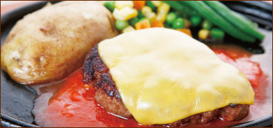 特製合挽きハンバーグ（イタリアンチーズトマト）